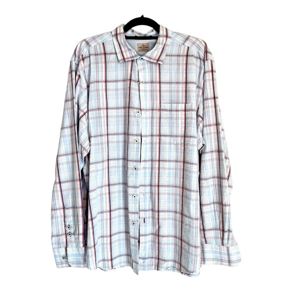 Tommy Bahama Casual Shirt Men's Size XL Plaid Cotton Island‎ Modern Fit
